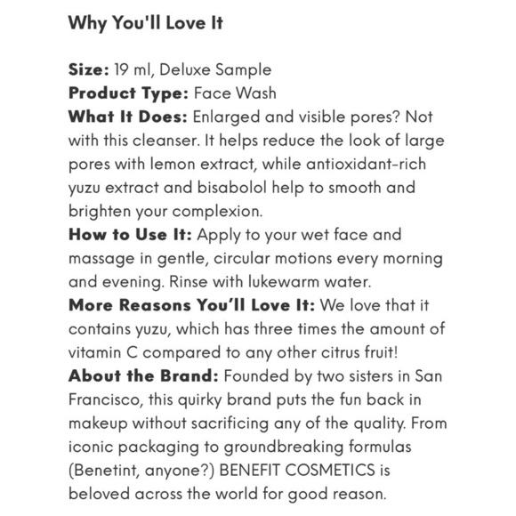 Benefit The POREfessional Foaming Cleanser | NEW | Travel Size - Picture 4 of 7